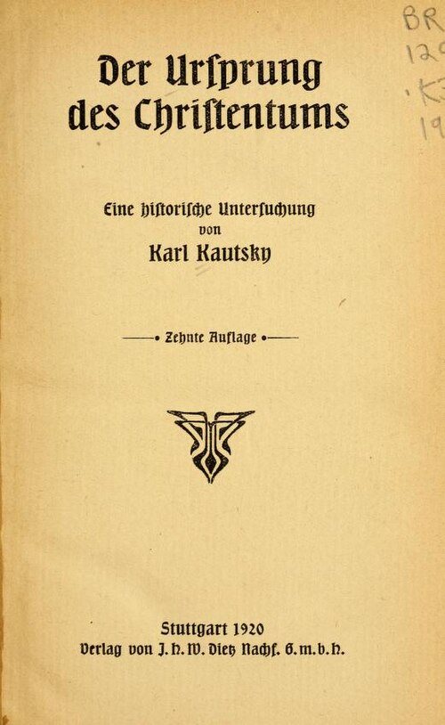 Titelblatt von Der Ursprung des Christentums